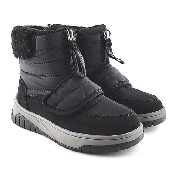PAJAR Youth Black Winter Waterproof Boots Velcro Insulated Rated -30c Size US  1 - Picture 1 of 16